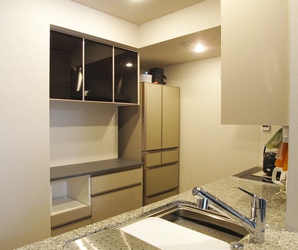 ブラックガラスカップボード110cm