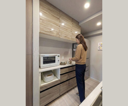 千葉市：セットプラン120Aベースのオーダーカップボード124cm