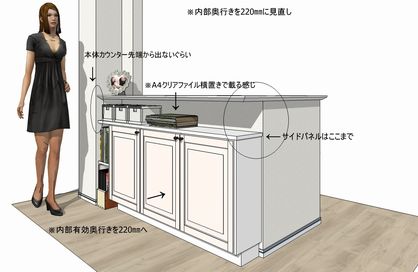 IKEAカウンター収納
