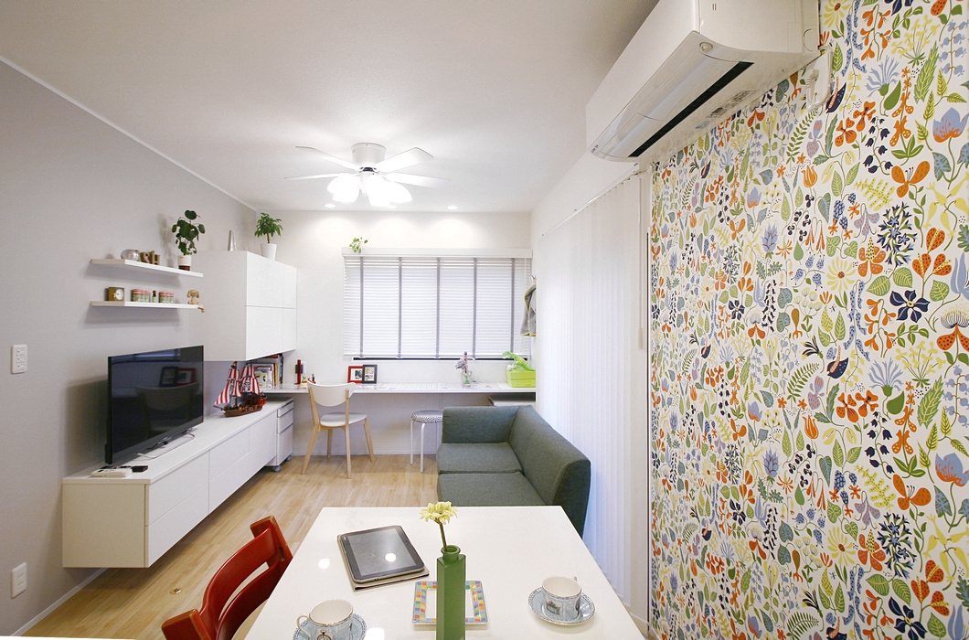 ダイニングアクセントウォール輸入壁紙